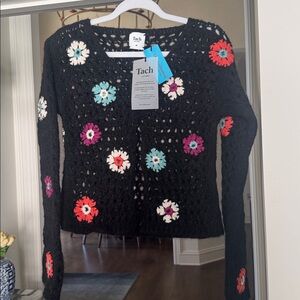 NWT Tach Rayza Crochet Sweater - M